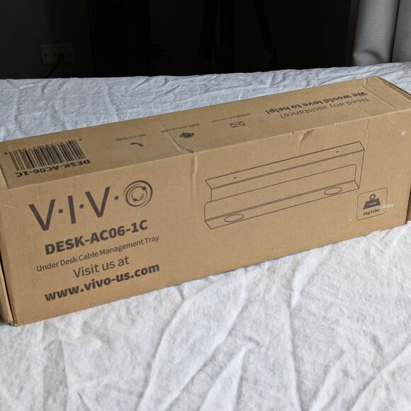 NIB VIVO Under Desk Cable Management tray DESK-AC06-1C metal office storage - Picture 5 of 10